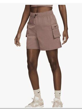 Nike Sportswear Essential Women's Woven High-Rise Shorts Smokey Mauve/Black